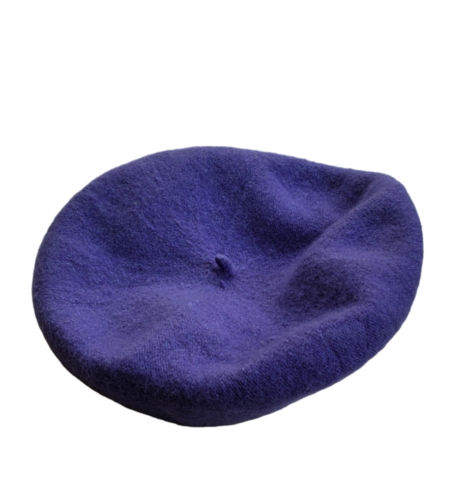 Classic Beret Hat Super Soft Purple EUC
